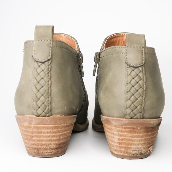 DV Dolce Vita Womens Dellia Booties‎ Size 7.5 Suede Leather Olive Green Braided - Picture 7 of 11
